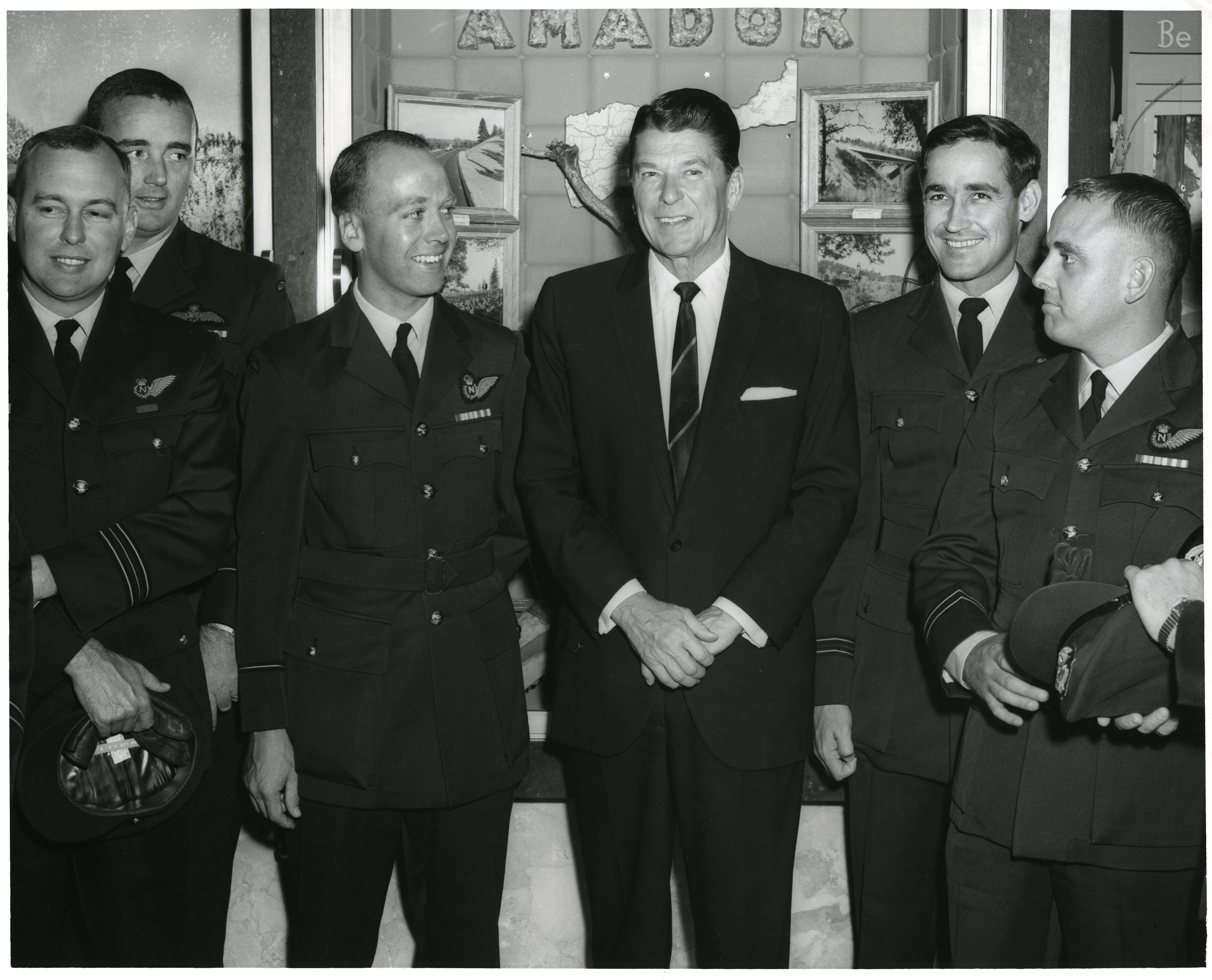Governor Reagan with Australian officers