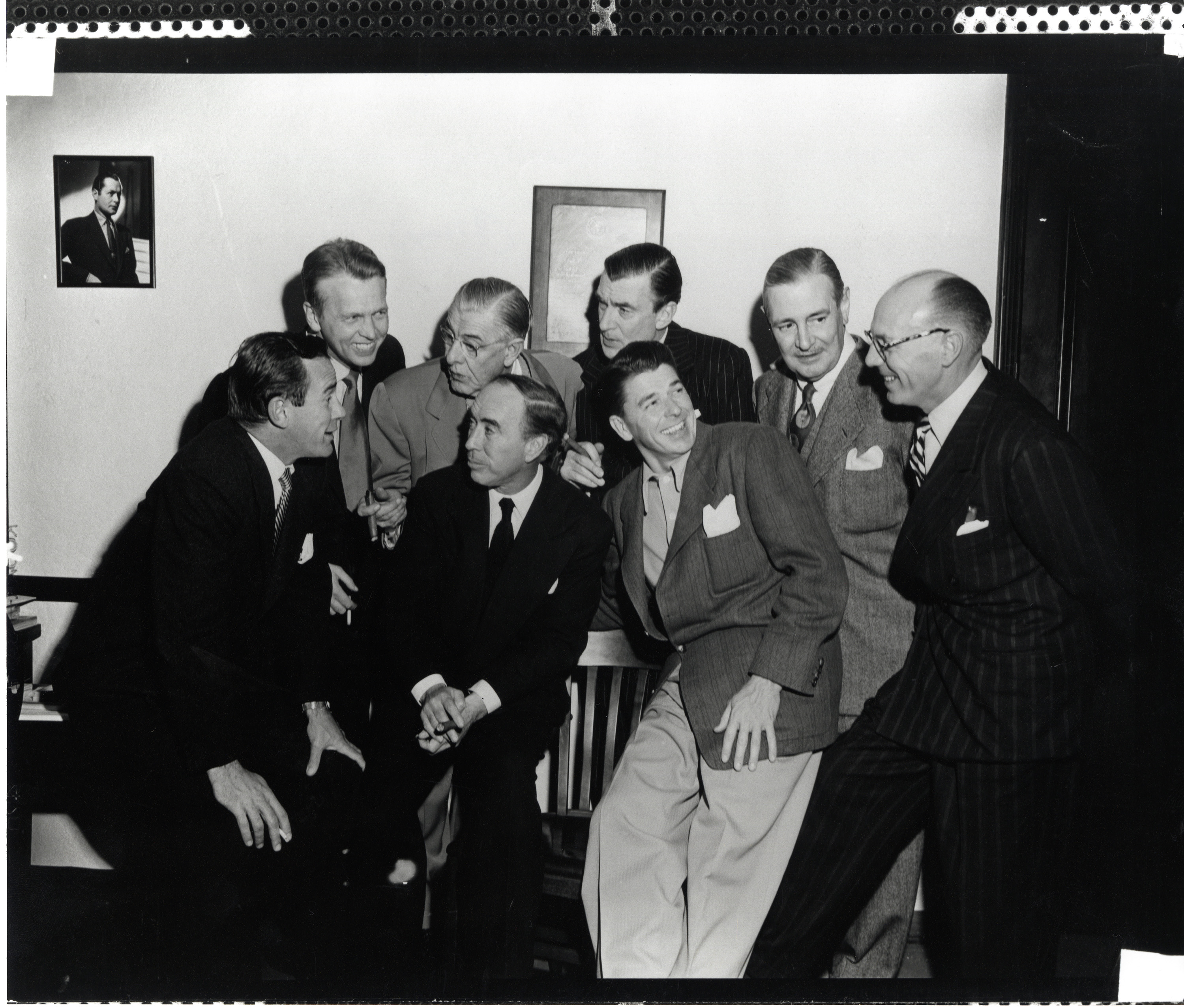Ronald Reagan, Walter Pigeon, others at a Screen Actors Guild meeting (SAG) 1952