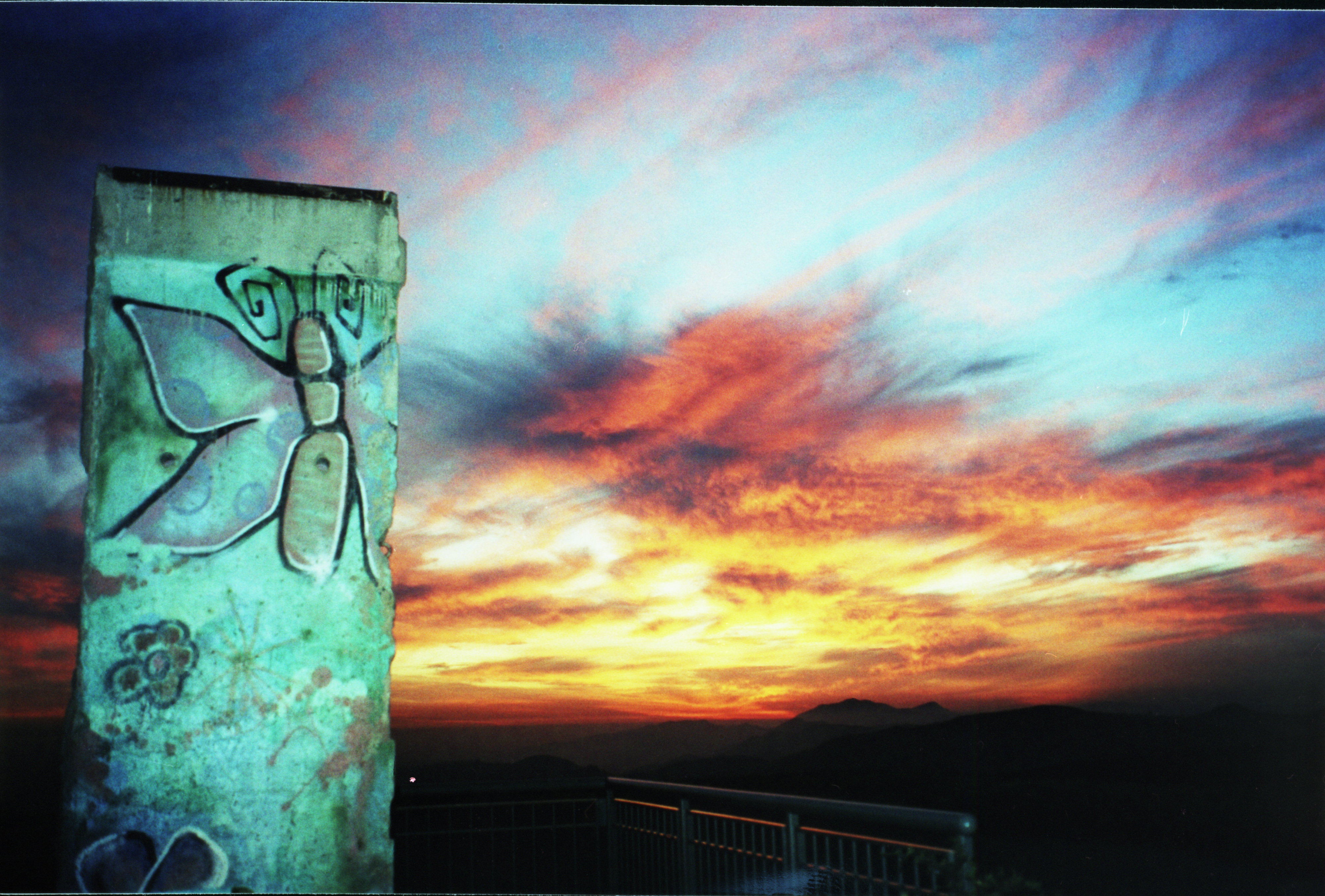 Berlin Wall at sunset, Reagan Presidential Library