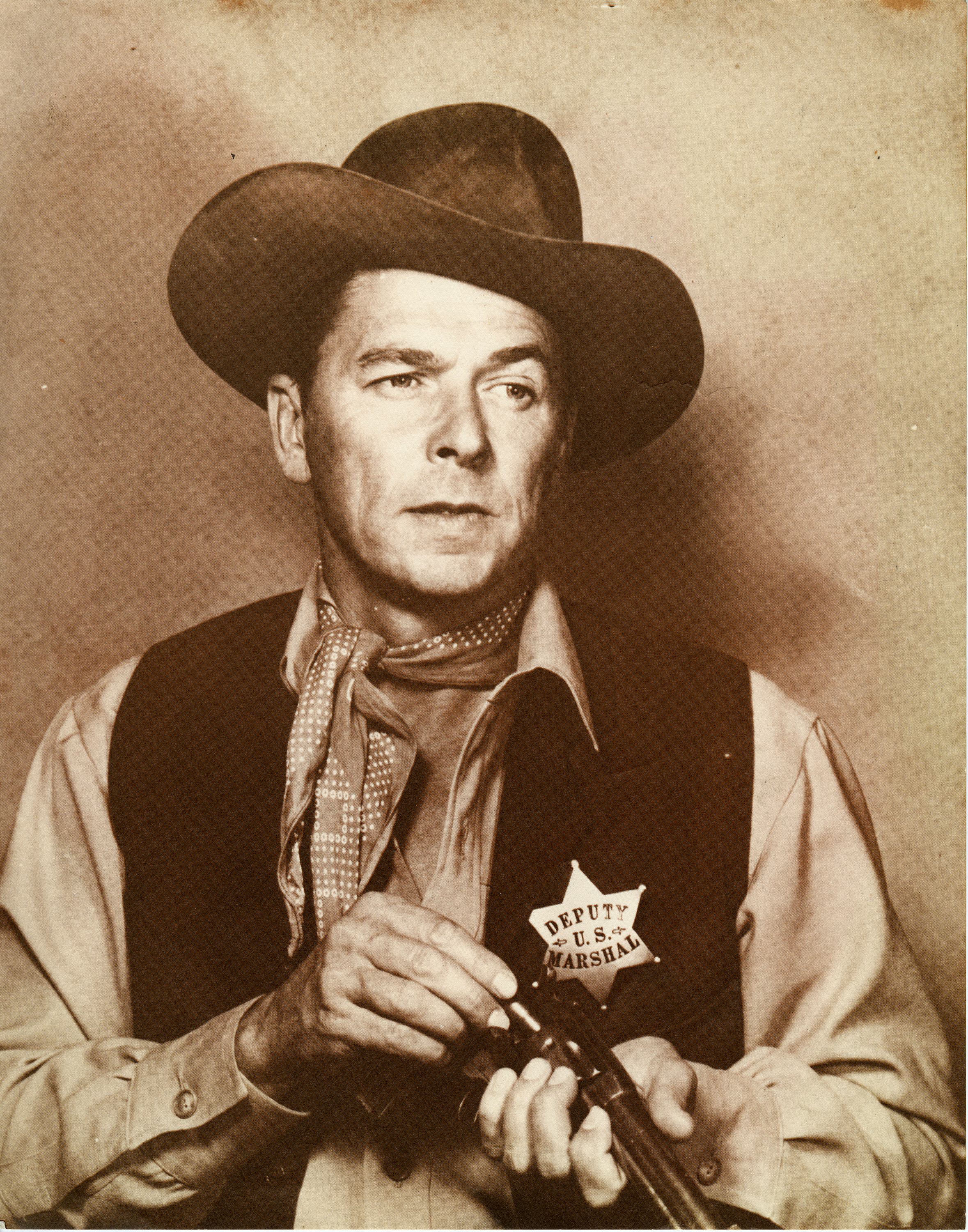 Ronald Reagan (lithograph) in the film “Law and Order”