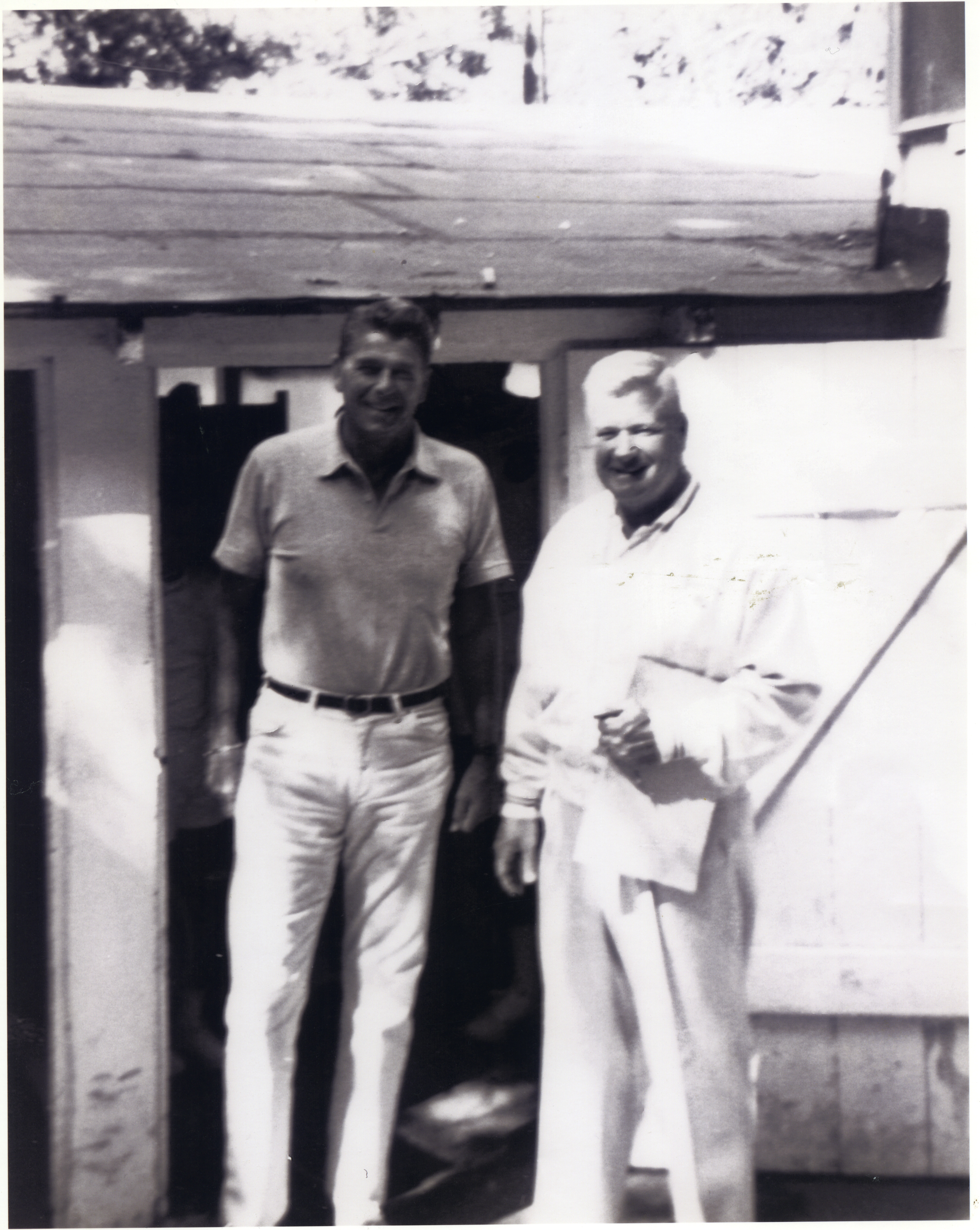 Ronald Reagan and John Gardiner at his Tennis Ranch